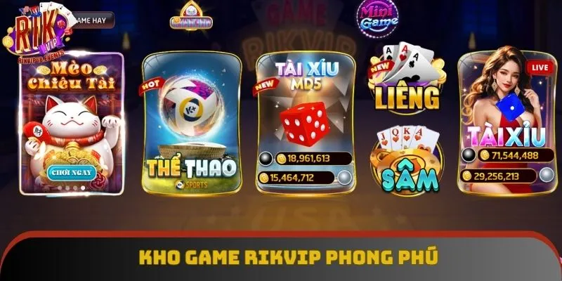 Kho game Rikvip phong phú